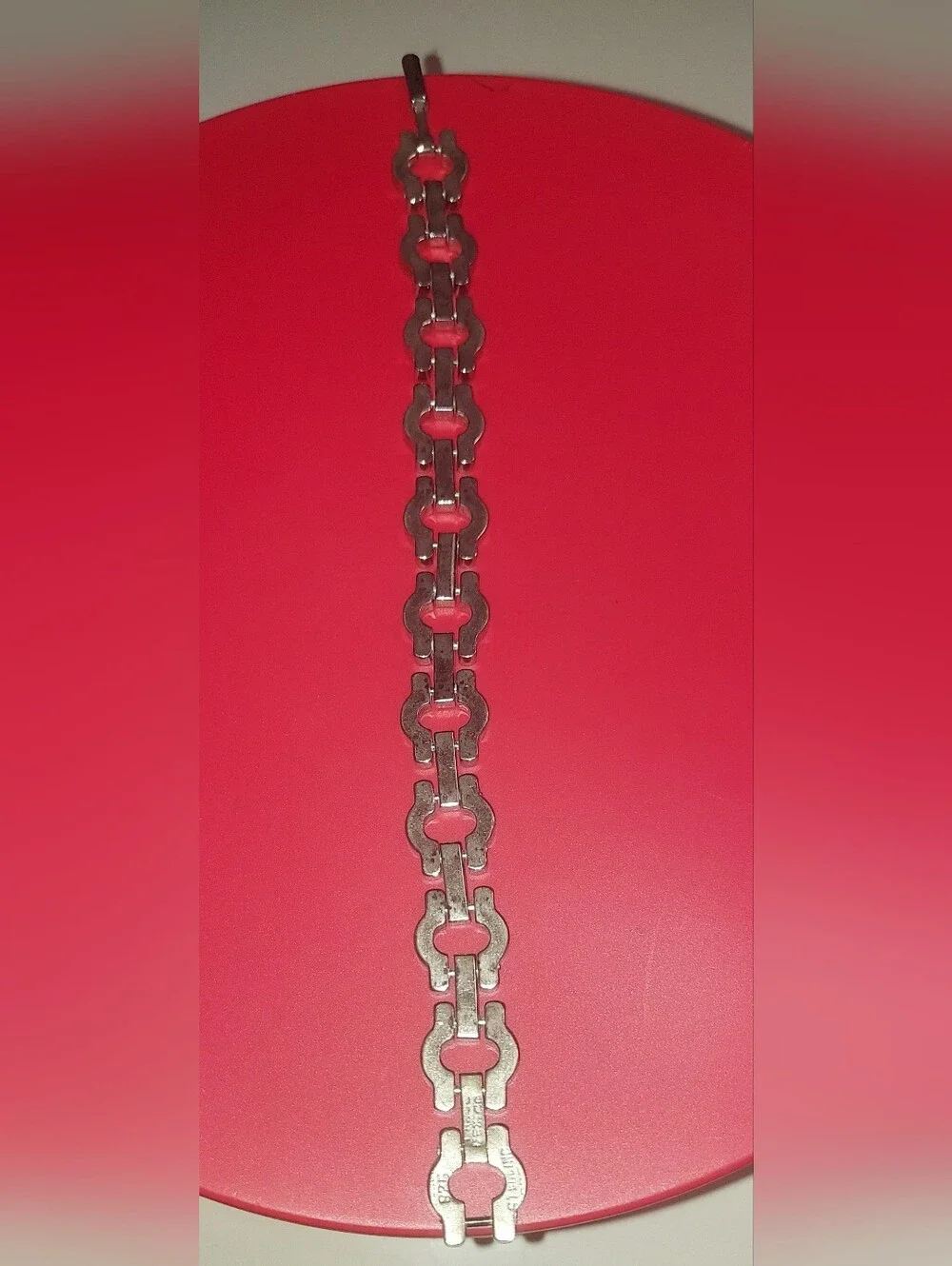 Vintage Mexico 925 Sterling Silver Heavy Unisex Link Bracelet 44g Rare 8.25